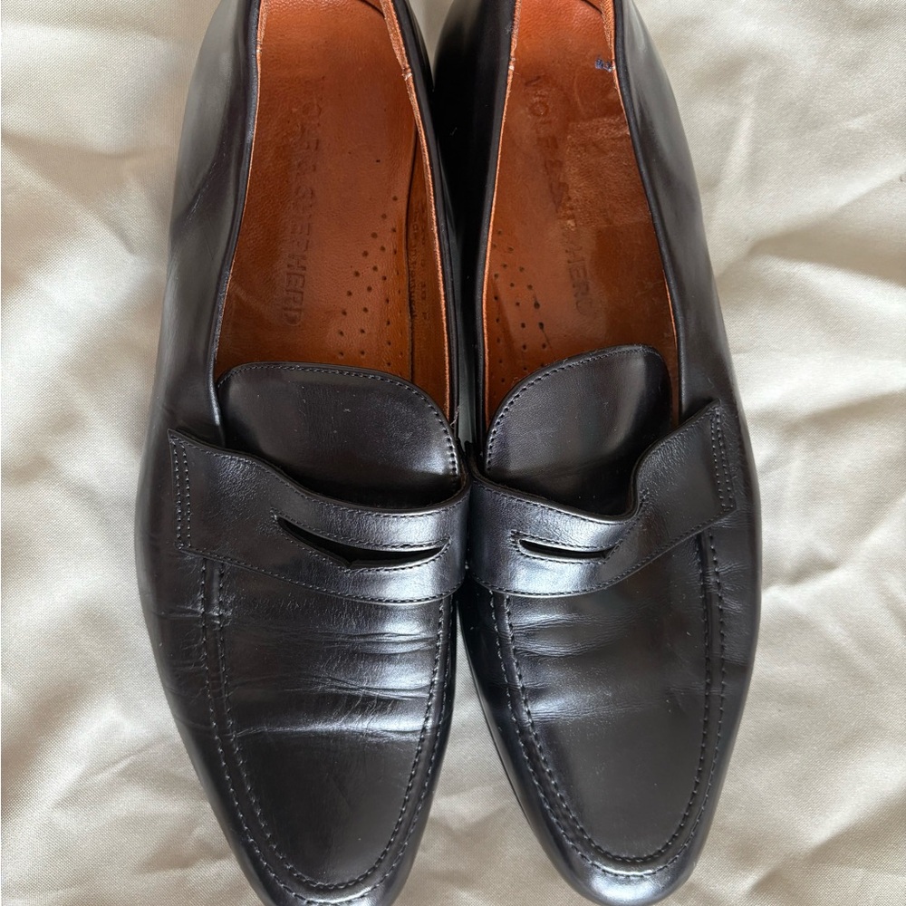 Men's Black Leather Loafers